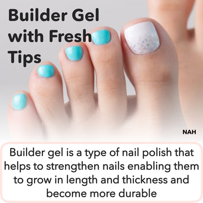 Builder Gel Service with fresh tips for feet in hastings east sussex