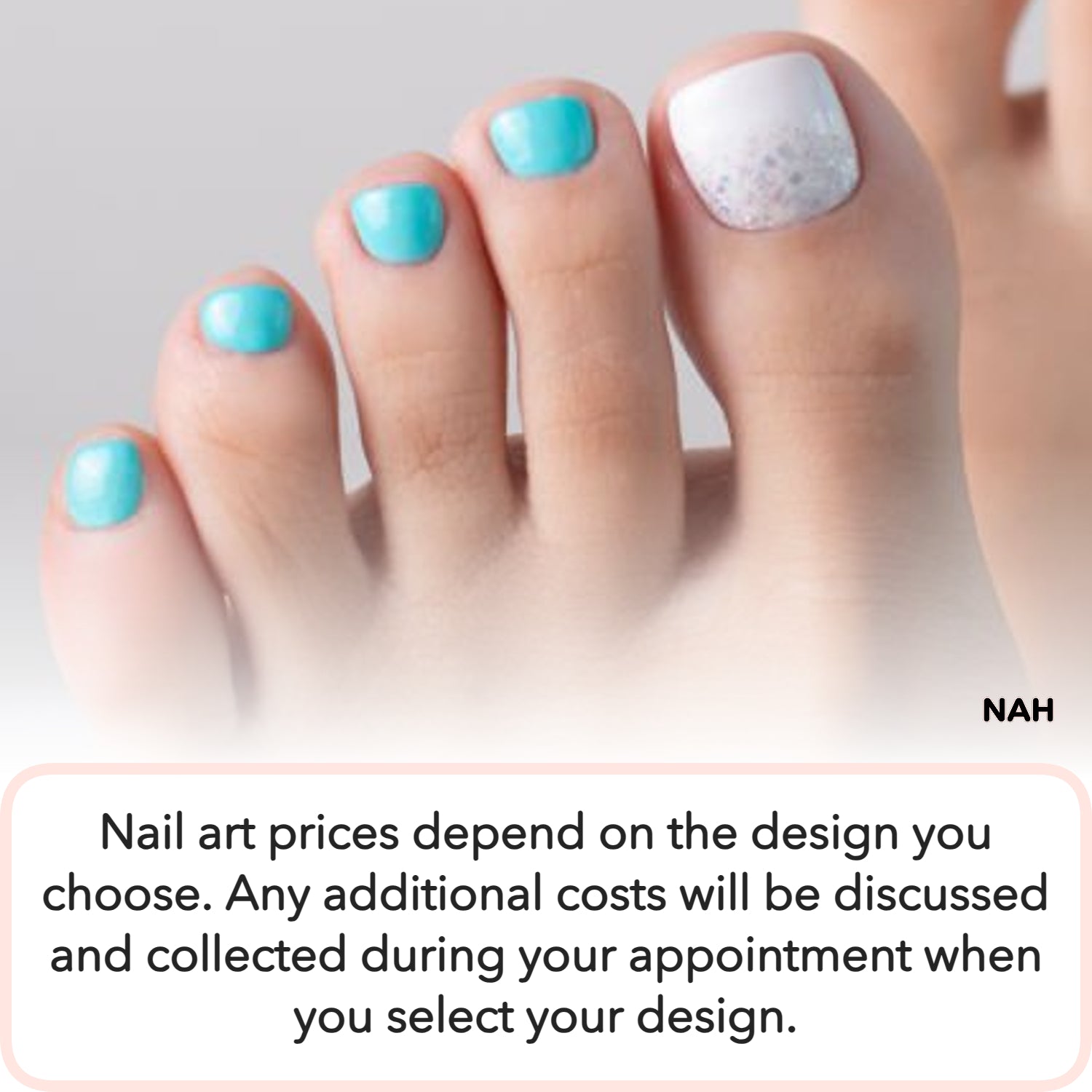 Gel Polish Service with nail art for womens feet in hastings and st leonards east sussex